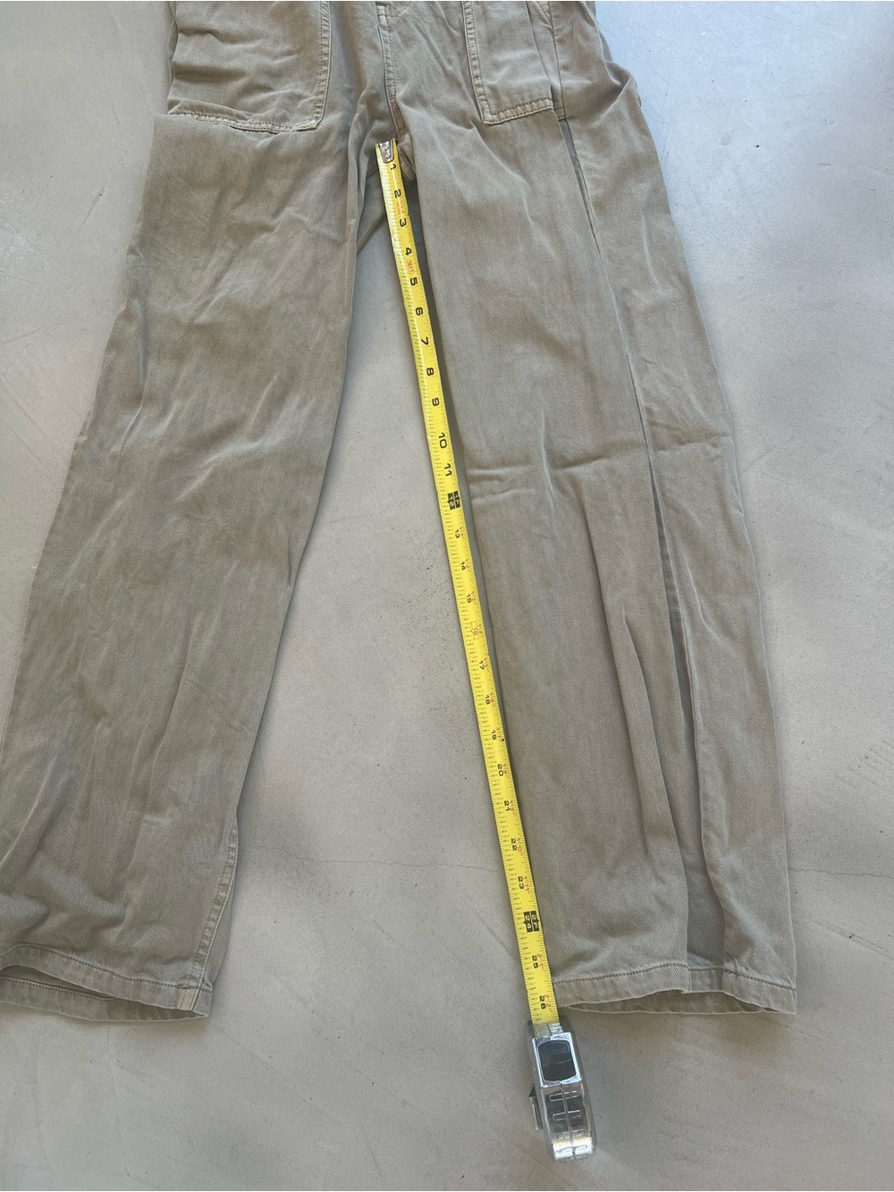 Lucky Brand Olive-Taupe Utility Jumpsuit with Waist Tie - Picture 12 of 15